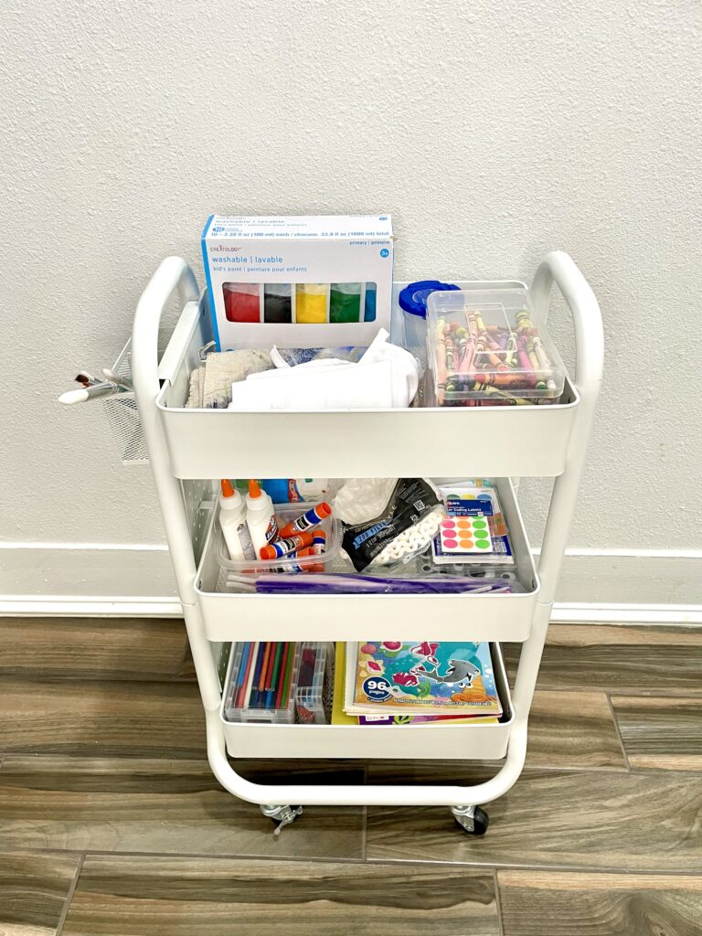 Toddler Art Cart Supply List